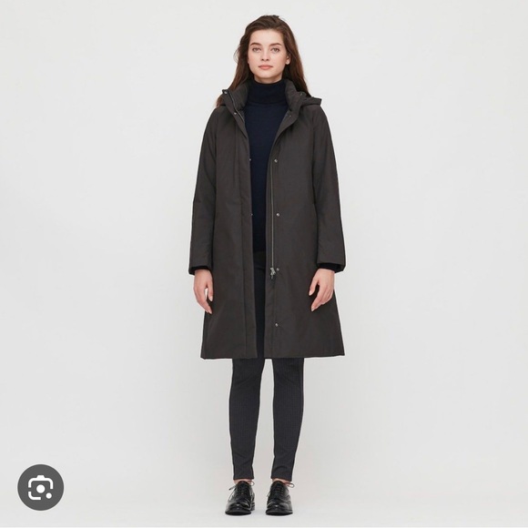 Uniqlo Women’s Hybrid Down Ultrawarm Long Coat Small black grey - Picture 2 of 16